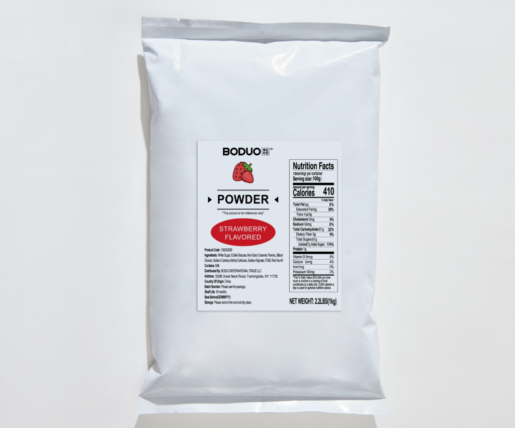 Strawberry Powder 草莓味粉 | 2.2 lbs × 20 bags / Carton