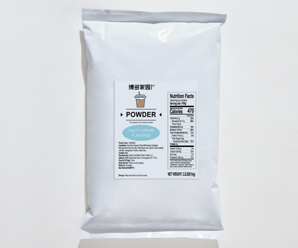 Seasalt Cream Flavored Powder 海盐奶盖味粉固体饮料 | 2.2 lbs × 20 bags / Carton