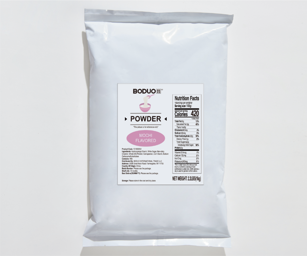 Mochi Flavored Powder 大白麻糬味粉 | 2.2 lbs × 20 bags / Carton