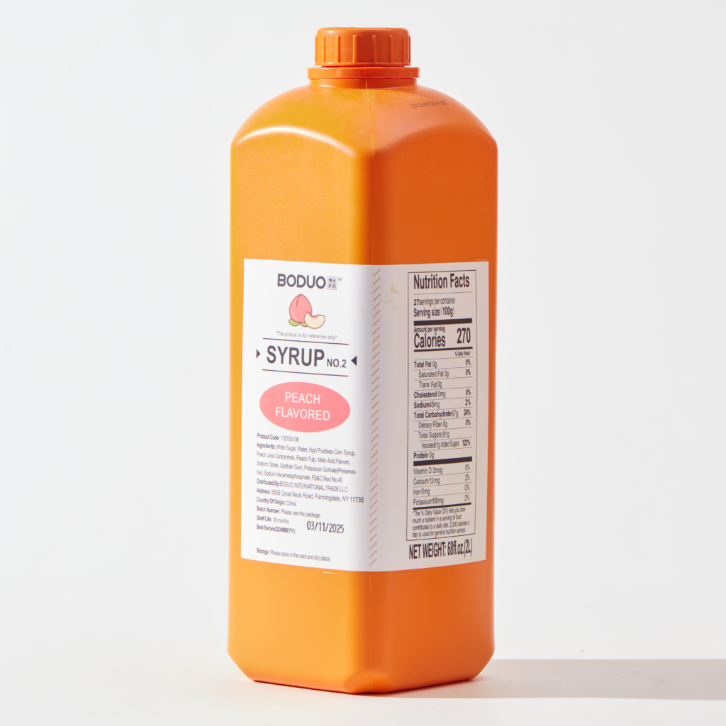Peach Syrup 水蜜桃味糖浆 | 6 lbs × 8 bottles / Carton