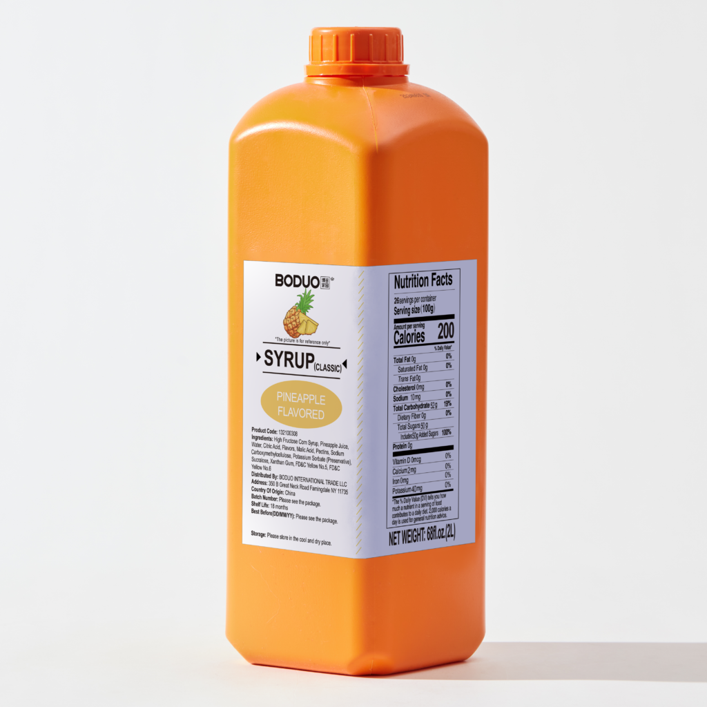 Pineapple Syrup 菠萝味糖浆 | 6 lbs × 8 bottles / Carton