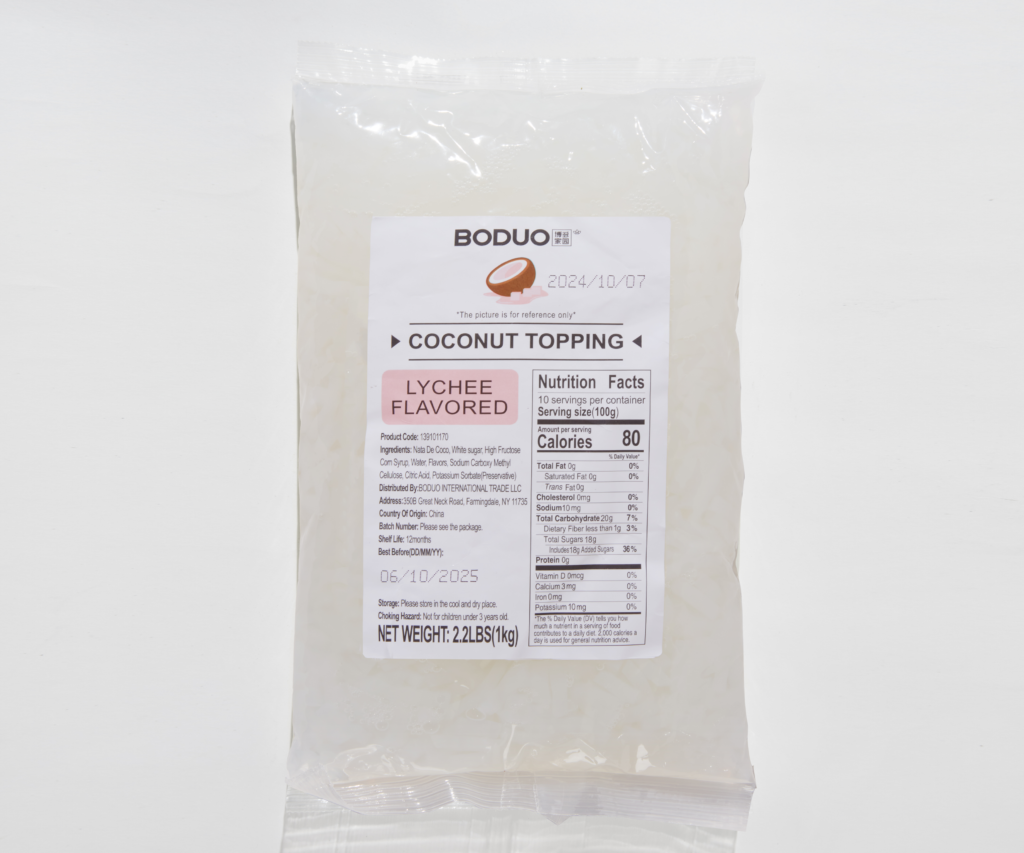Lychee Coconut Jelly 荔枝味椰果 | 2.2 lbs × 20 bags / Carton