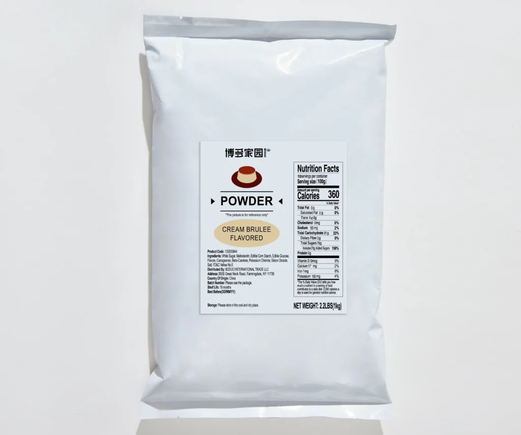 Cream Brulee Flavored Powder 焦糖味布蕾粉 | 2.2 lbs × 20 bags / Carton