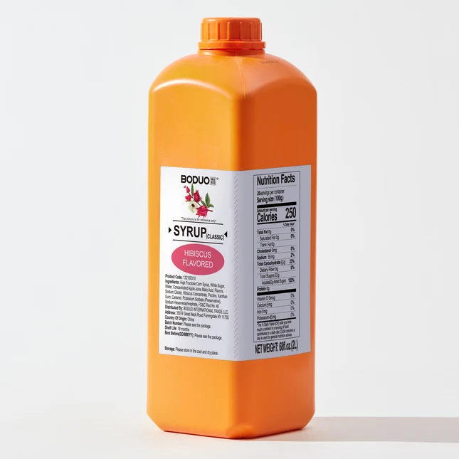 Hibiscus Flavored Syrup 洛神花味糖浆 | 6 lbs × 8 bottles / Carton