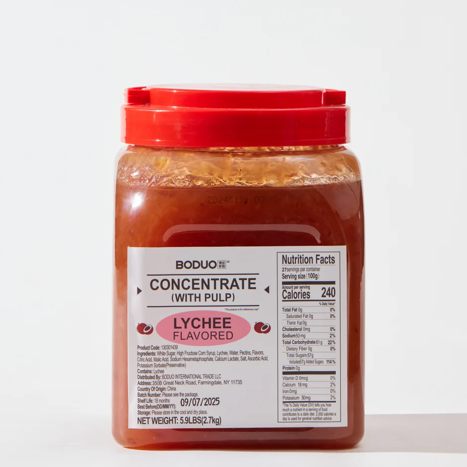 Lychee Flavored Concentrate (With Pulp) 荔枝果酱 | 5.9 lbs × 6 buckets / Carton