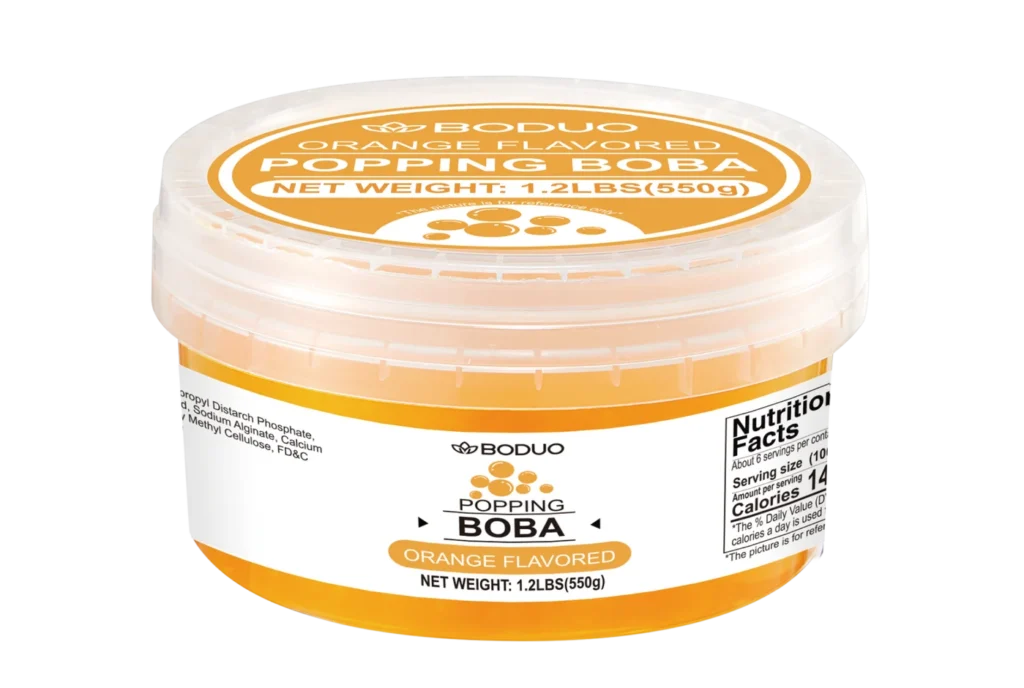Orange Flavored Popping Boba 550g 柳橙风味球型果味酱 | 550g x 24 /CTN