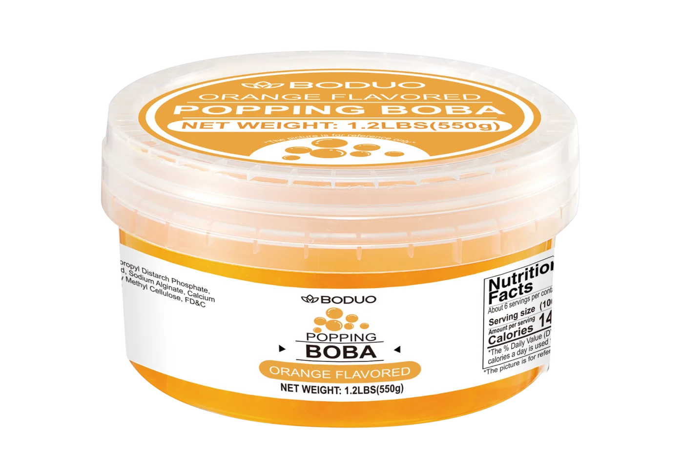 Orange Flavored Popping Boba 550g 柳橙风味球型果味酱 | 550g x 24 /CTN