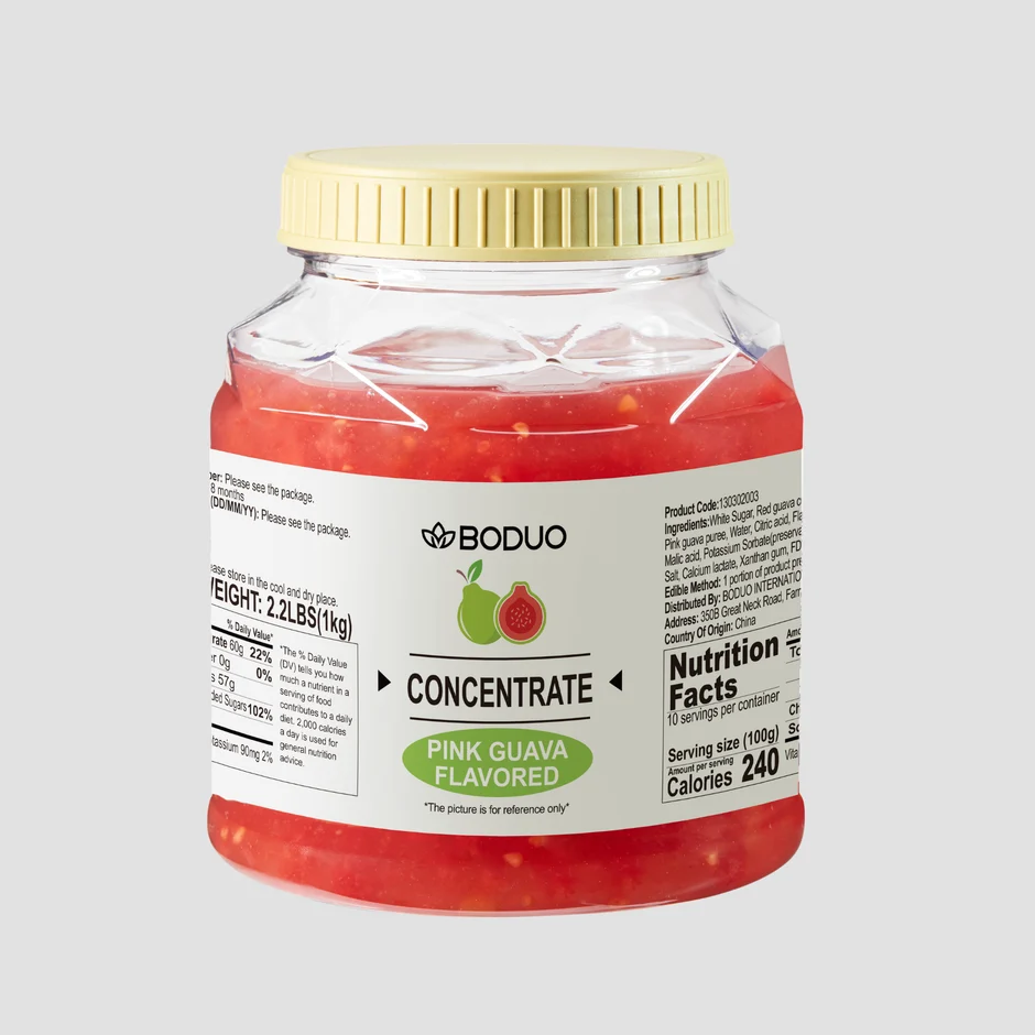 Pink Guava Flavored Premium Concentrate 粉红番石榴果酱 | 2.2 lbs × 12 bottles / CartonCo
