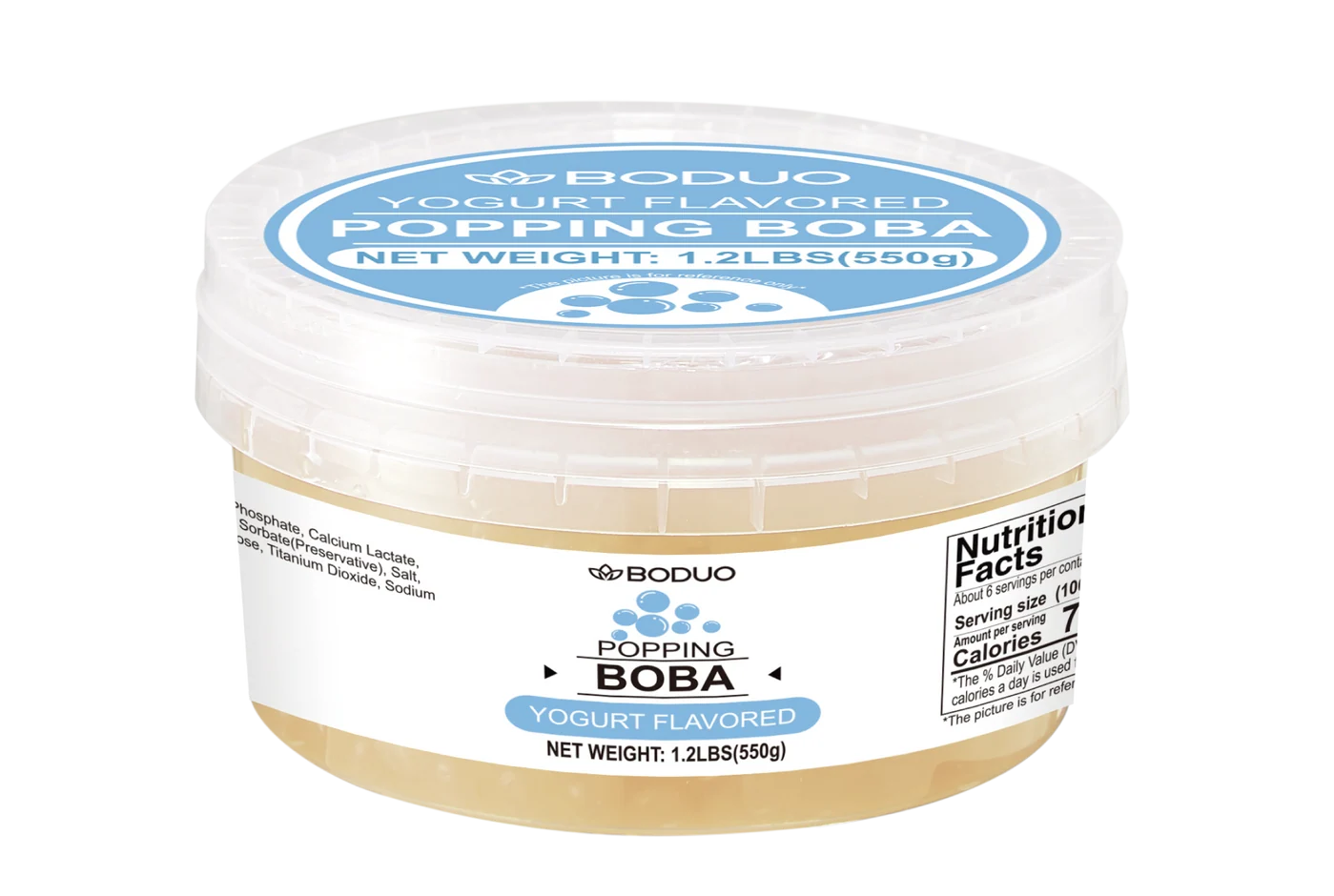 Yogurt Flavored Popping Boba 550g 优格风味球型果味酱 | 550g x 24 / CTN